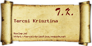 Tercsi Krisztina névjegykártya