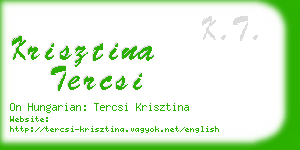 krisztina tercsi business card